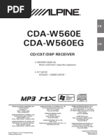 Alpine CDA-W560EG User Manual