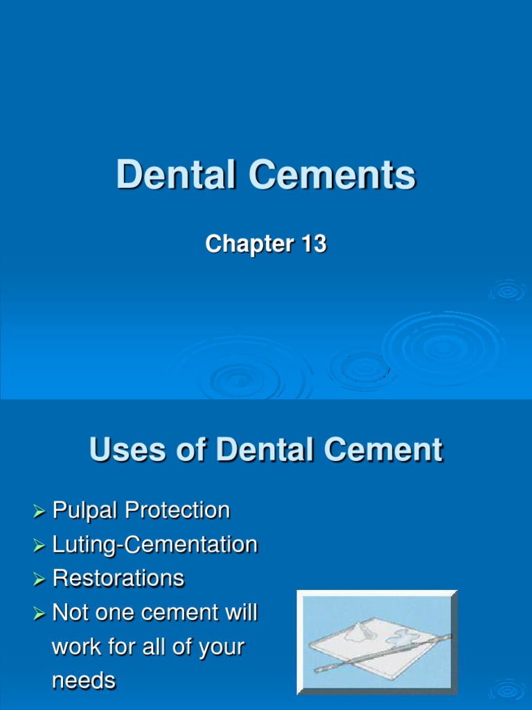 Versatile Uses of Dental Cements | PDF | Physical Sciences | Chemical ...