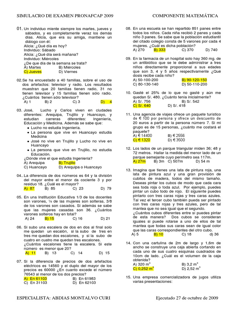 Problemas Matemáticos para Secundaria | PDF | Métodos y materiales de ...