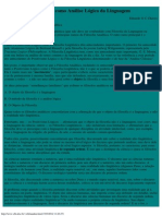 A Filosofia Como Análise Lógica Da Linguagem