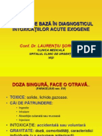 DIAGNOSTIC INTOXICA-  ŢII ACUTE EXOGENE