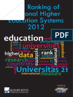 U21 Ranking of National Higher Education Systems 2012