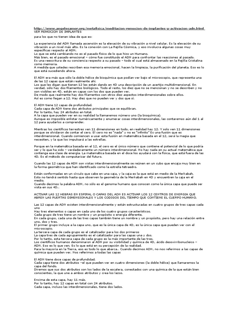 Activación de las 12 capas de ADN | PDF | Adn | Biología