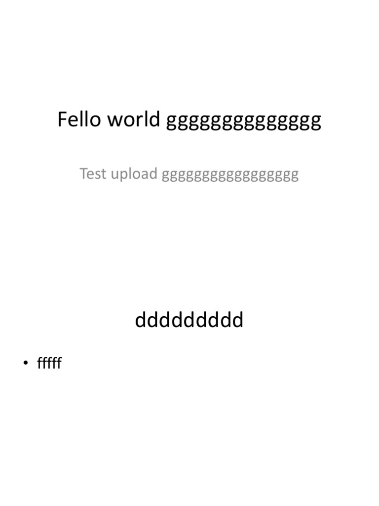 Test Document Upload Overview | PDF