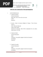 Guía de Informe de Evaluación Psicopedagógica CAM