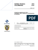 NTC5131 Criterios para Productos Detergentes