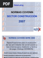 Normas Covenin PARTIDAS