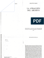 Arlette Farge La Atraccion Del Archivo PDF