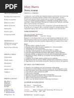 Nurse Resume Template