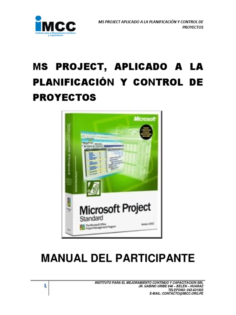 Manual Ms Project 2010 PDF | PDF | Planificación | Gestión de proyectos