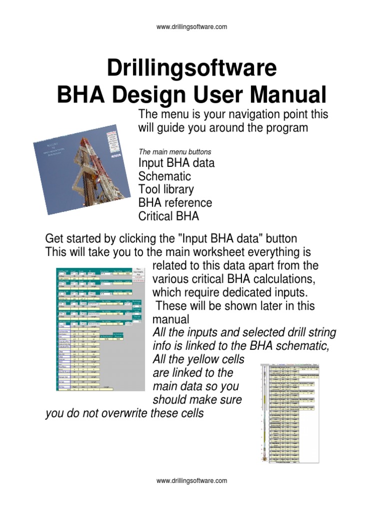 BHA Design User Manual Guide | PDF