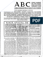 I Parte Oficial de Guerra: Enero De3 939 Numero Suelto) 5 Céntimos Do, Ano Trige Simo Ouintoj NUMERO11.10