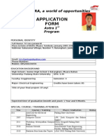 Astra 1st Program Application Form