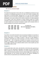 Tipos de Muestreo (Ejemplos)