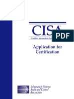 Cisa Application For Certification