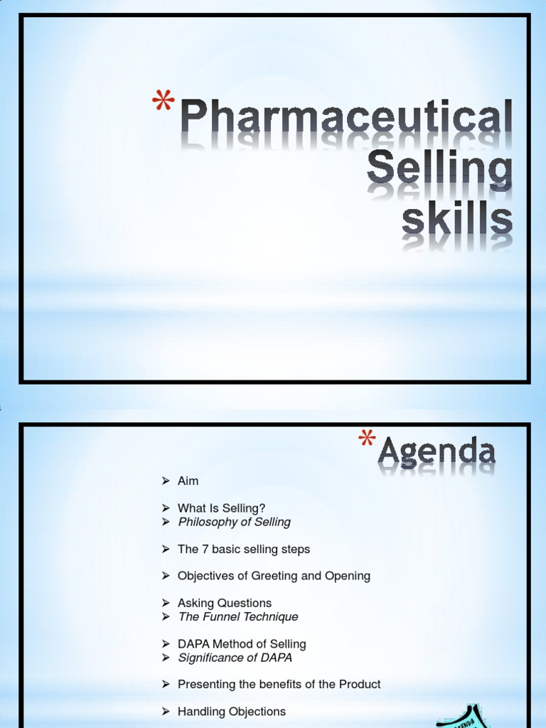 Pharmaceutical Selling Skills Question Prices
