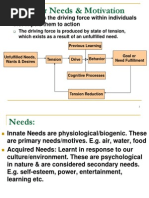  Consumer Needs & Motivation