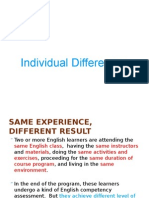 Individual Differences (Applied-Lings-session3)