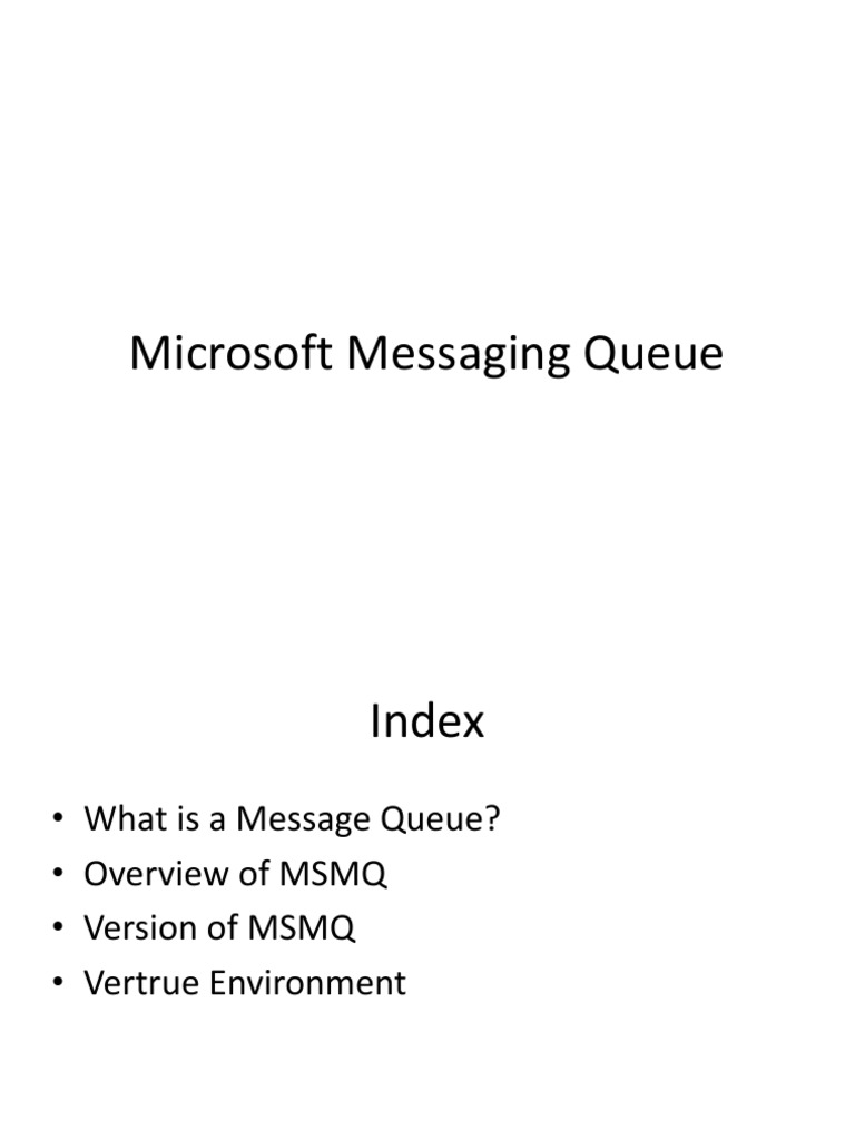 MSMQ | PDF | Microsoft Windows | Information Technology Management
