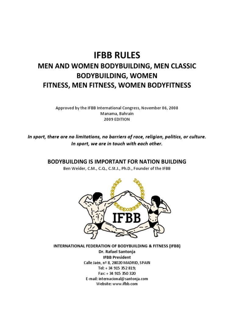 IFBB Bodybuilding & Fitness Rules | PDF