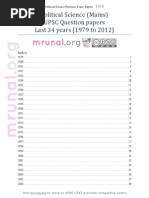 Political Science (Mains) Last 34 Years Papers by Mrunal.org (1979-2012)