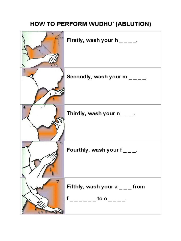 Step-by-Step Wudhu Guide | PDF