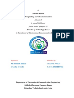 Seminar Report On Signalling and Telecommunication: MR - Subhash Jakhar (Faculty of ECE)