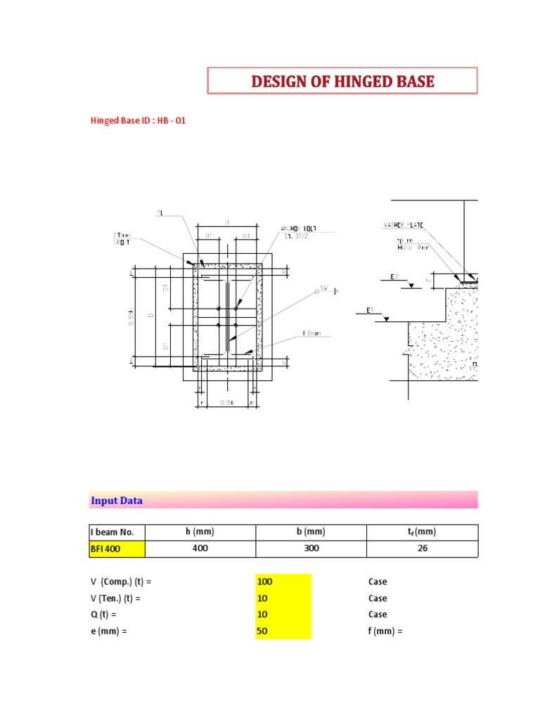 Design of Hinged Base r3 22, Mar. 2011 | PDF | Teaching Methods & Materials