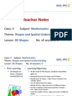 Teacher Notes: II Mathematics Shapes and Spatial Understanding 3D Shapes 6