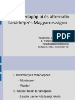 Reformpedagógiai És Alternatív Tanárképzés Magyarországon