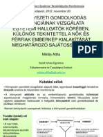 A Környezeti Gondolkodás Tendenciáinak Vizsgálata Egyetemi Hallgatók Körében, Különös Tekintettel A Nők És Férfiak Emberkép Kialakítását Meghatározó Sajátosságaira