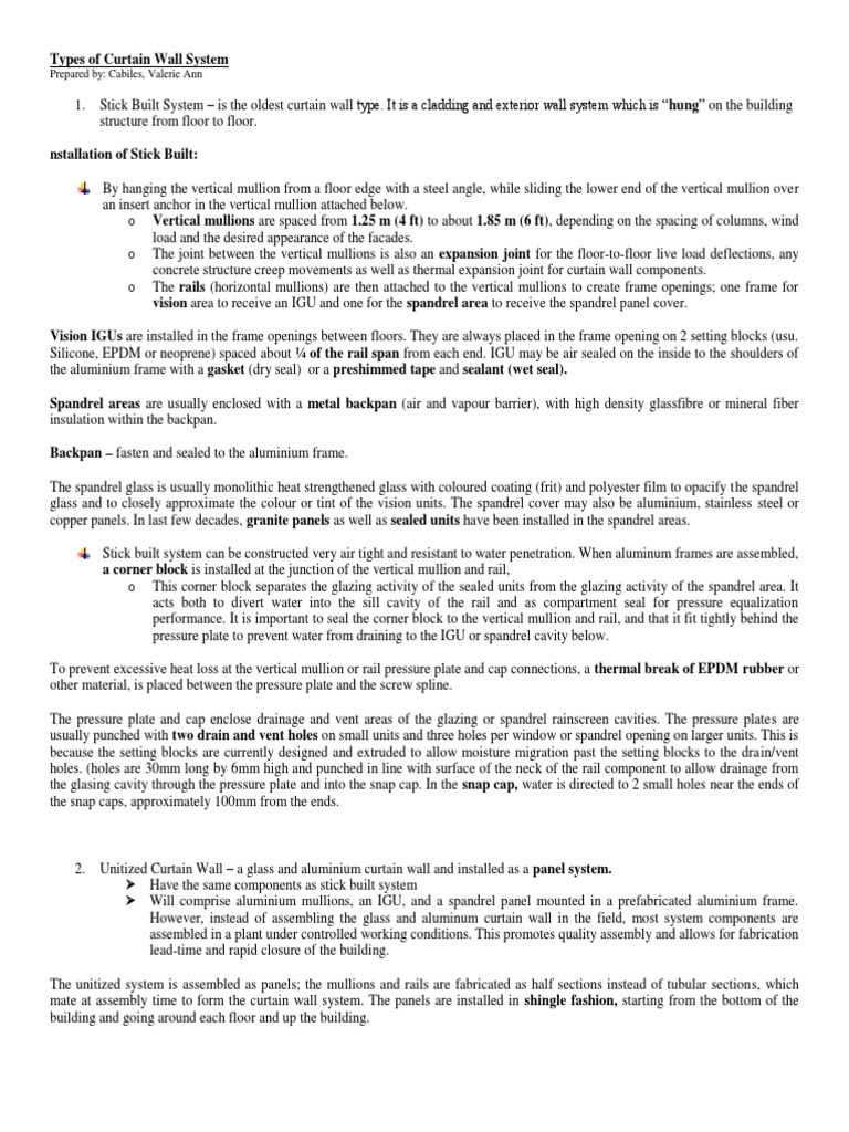 Stick Unitized Structural Glazing Framing Construction
