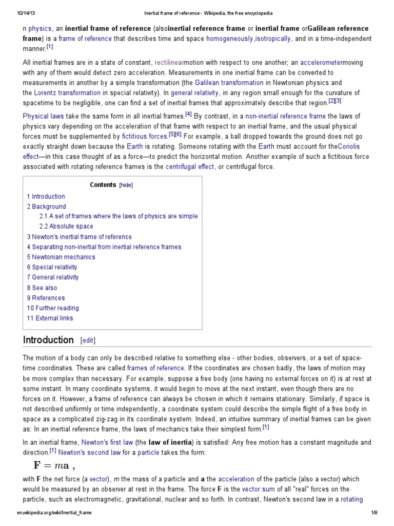Inertial vs Non-Inertial Frames Explained | PDF | Special Relativity ...