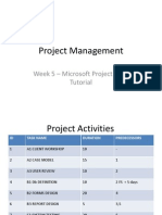 Week 5 MSProject Tutorial 2012-13