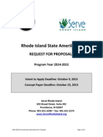 2014-15 SRI AmeriCorps State Request For Proposals