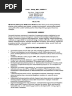 HR Director Manager Business Partner in San Diego CA Resume Carla Bange