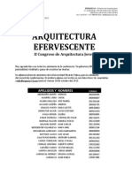 Arquitectura Efervescente - II Congreso de Arquitectura Joven - Lista URP