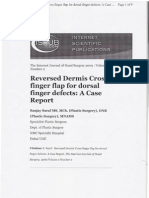 Reversed Dermis Cross Finger Flap