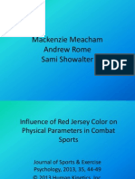 Influence of Red Jersey Color On Physical Parameters Presentation