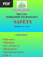 MME 1103 Workshop Technology Safety