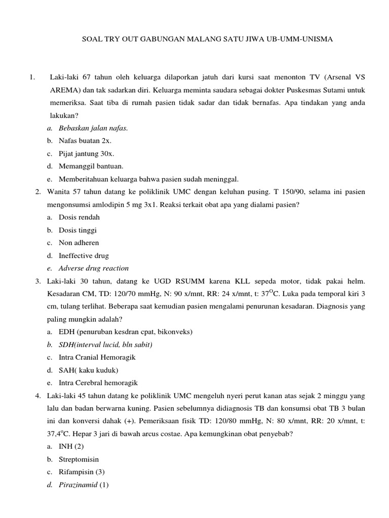Soal To Malang Ub Umm Unisma Heru