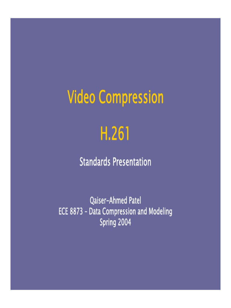 H261 | PDF | Data Compression | Video