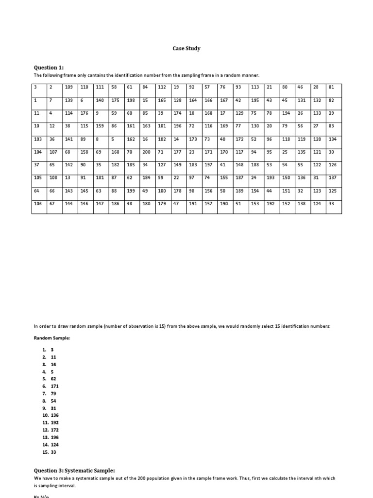 Case Study | PDF | Sampling (Statistics) | Research Methods