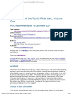 Architecture of the World Wide Web, Volume One