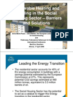 Renewable Heating and Cooling in The Social Housing Sector - Barriers and Solutions