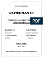 Master Plan On: Problem Solving in Teaching Learning Process