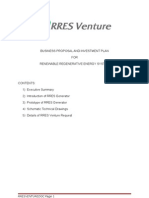 Business Proposal and Investment Plan FOR Renewable Regenerative Energy System