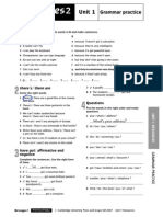 Unit 1: Grammar Practice