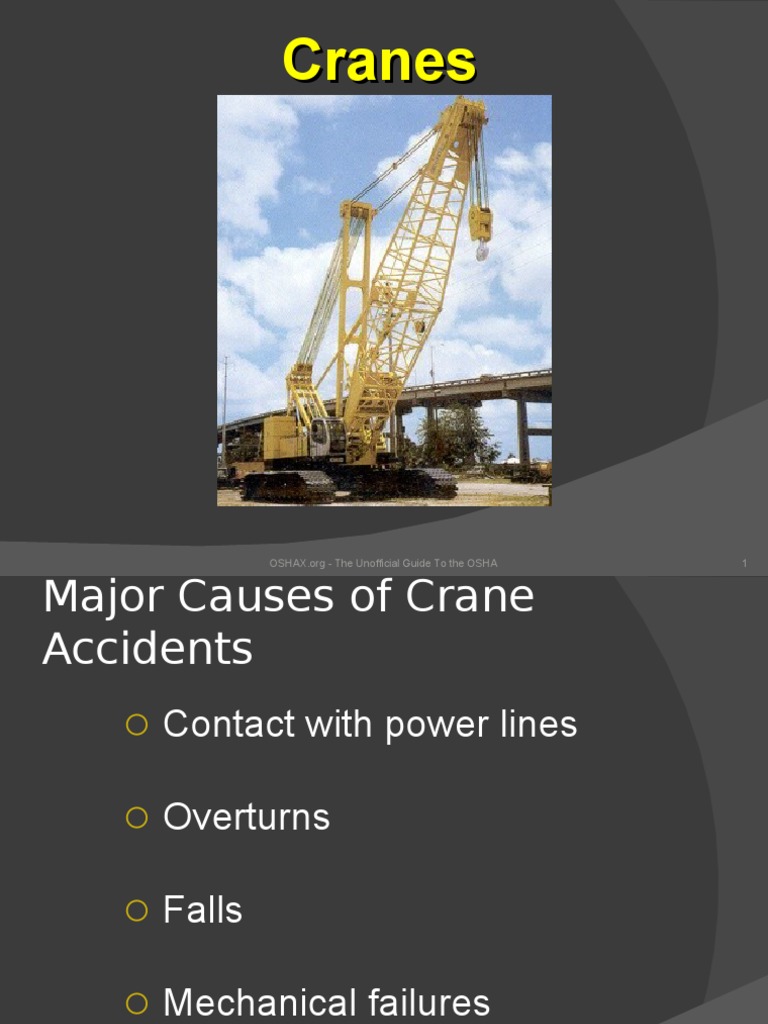 Crane Safety: Accident Causes & Prevention | PDF | Crane (Machine ...