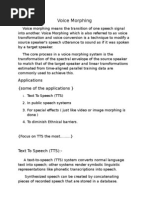 Voice Morphing